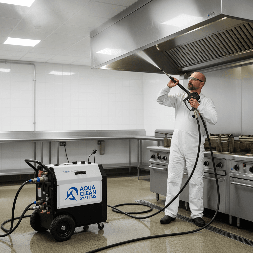 Pressure washing and sanitizing