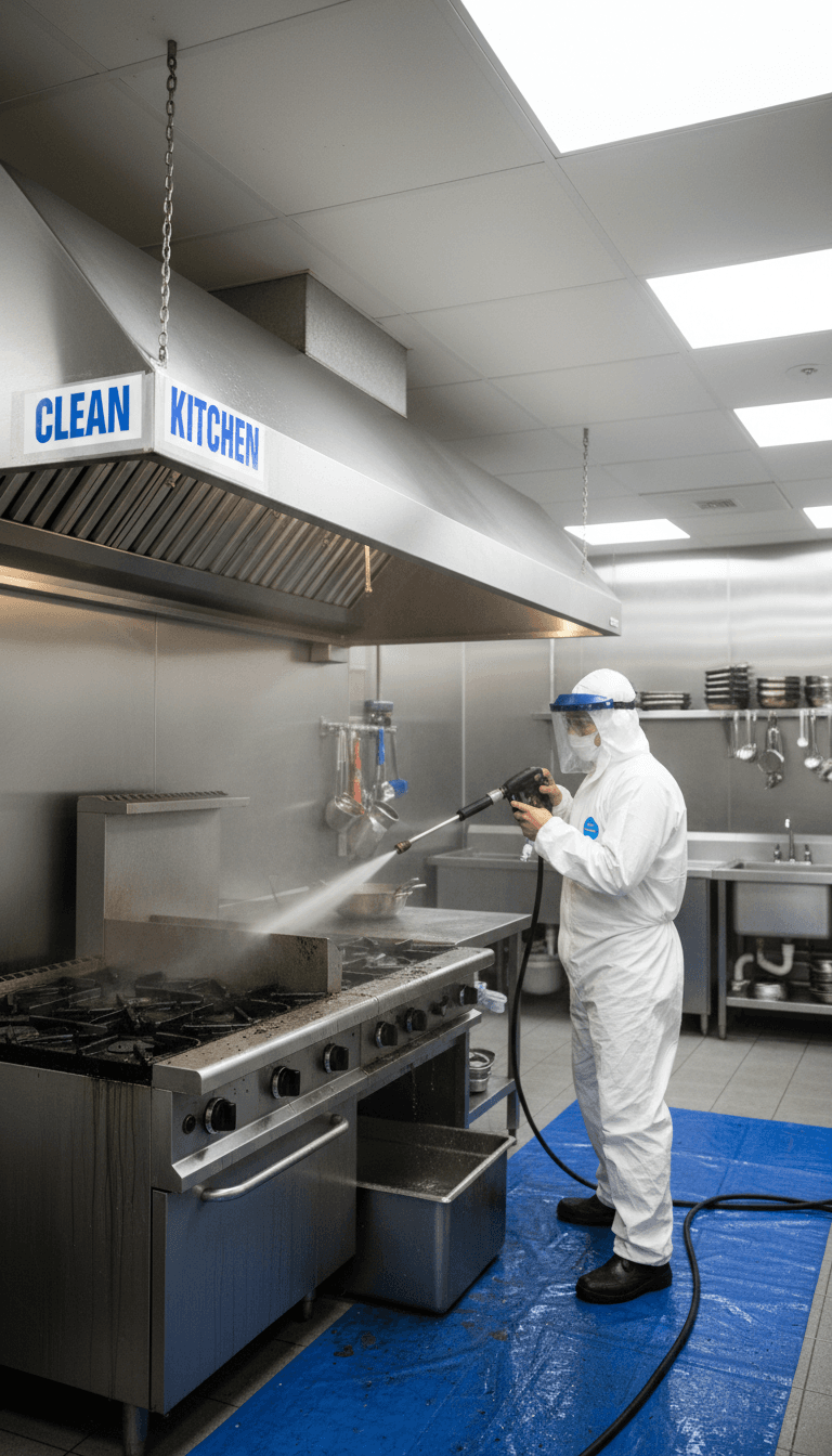 Hood cleaning and pressure washing service